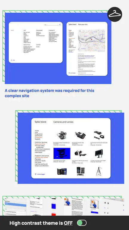 Ben's site at mobile size in blue theme Screenshot of Ben Hamilton website at mobile in blue theme.
