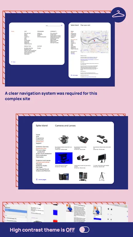 Ben's site at mobile size in pink theme Screenshot of Ben Hamilton website at mobile in pink theme.