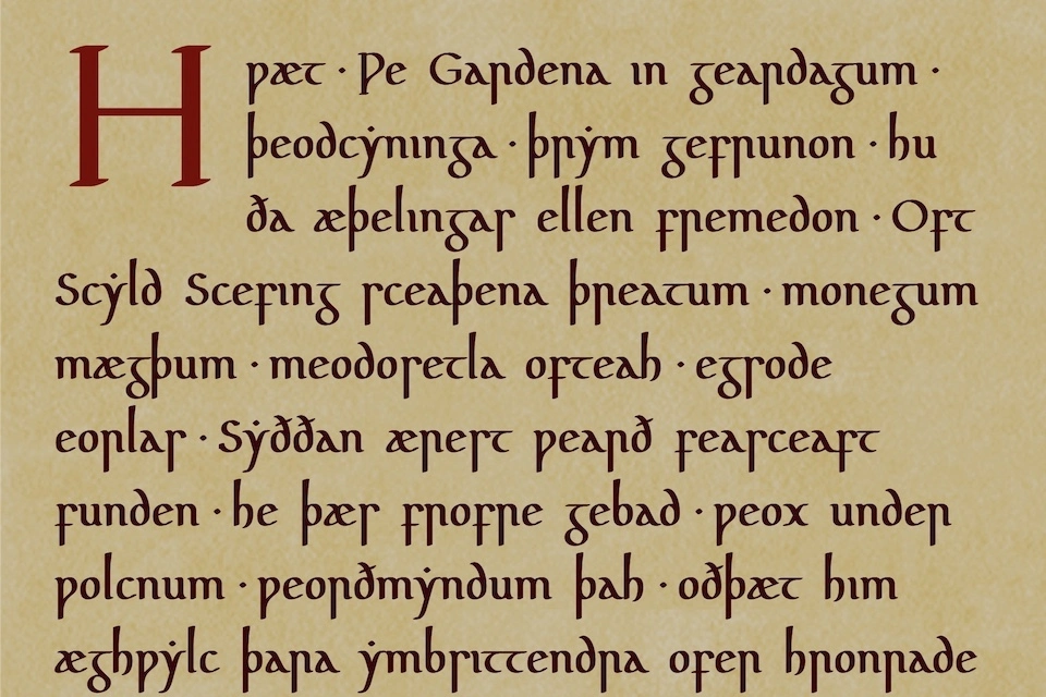 Beowulf Ipsum cover image showing a sample of generated text.